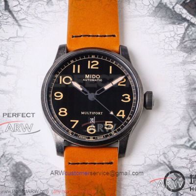 GG Factory Mido Multifort Escape Horween Special Edition Black PVD Case 44 MM Automatic Watch M032.607.36.050.99